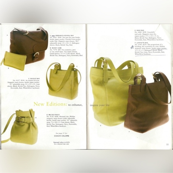 COACH Vintage Belted Soho pouch in leaf (lime green) Leather Bucket Bag - Picture 13 of 13